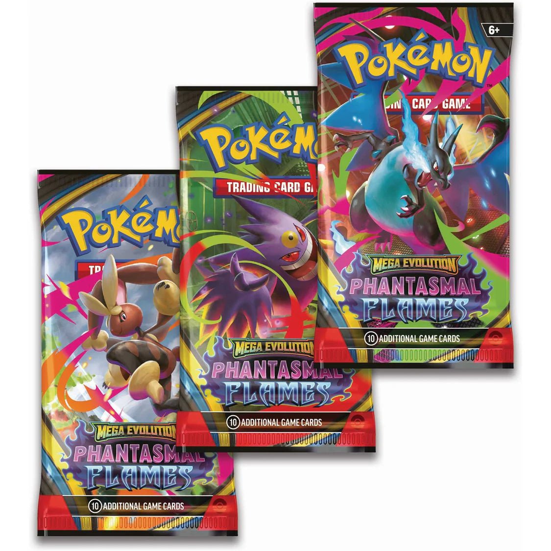 Pokémon TCG: Mega Evolution Phantasmal Flames - 3 Pack - HALLOWEEN, PKT MONEY, JOKE - Beattys of Loughrea