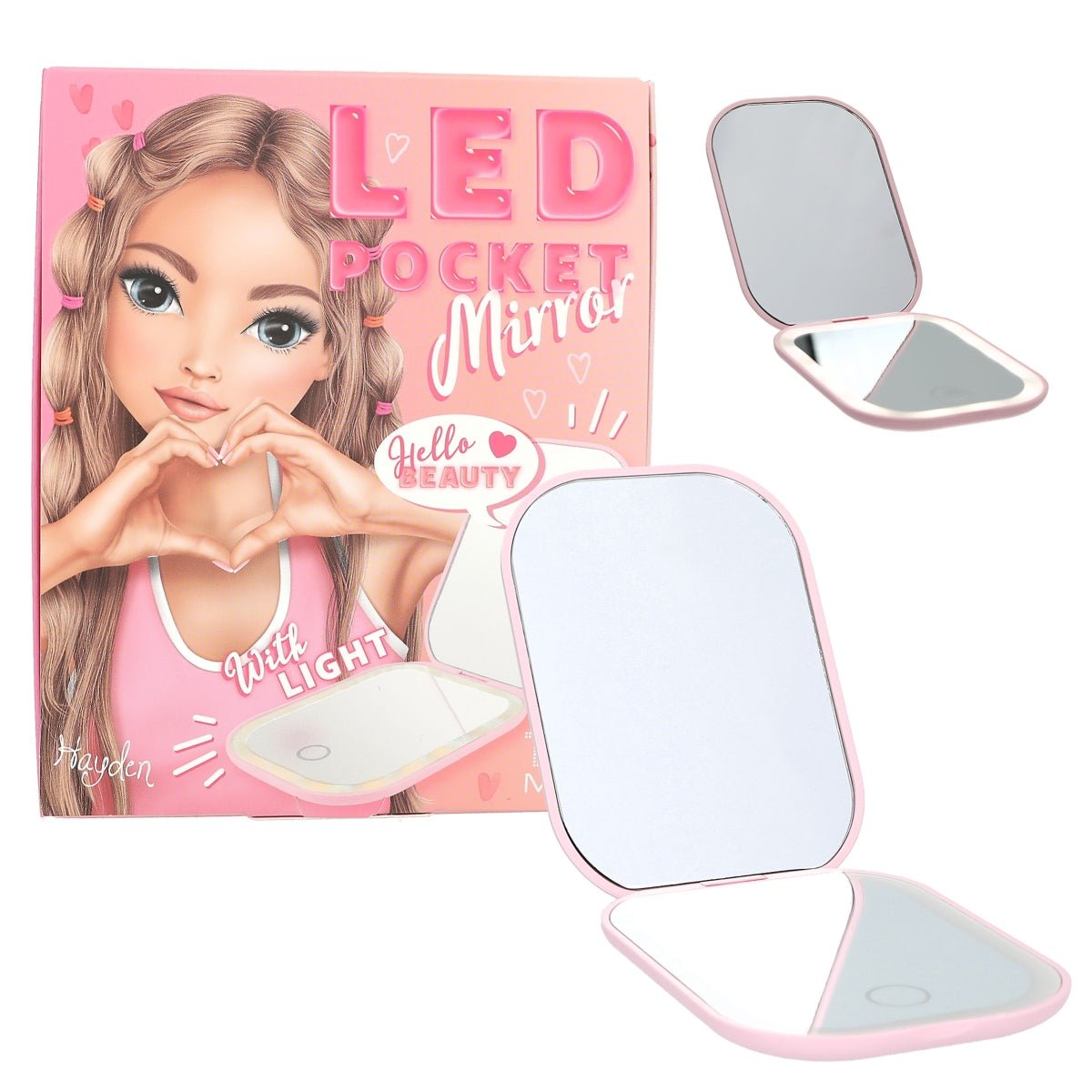 TOPModel Foldable Pocket Mirror with LED BEAUTY and ME - ART & CRAFT/MAGIC/AIRFIX - Beattys of Loughrea