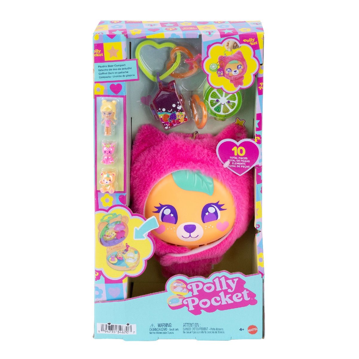 Polly Pocket Micro Plush Buddies Compact: Bear - DOLLS - Beattys of Loughrea