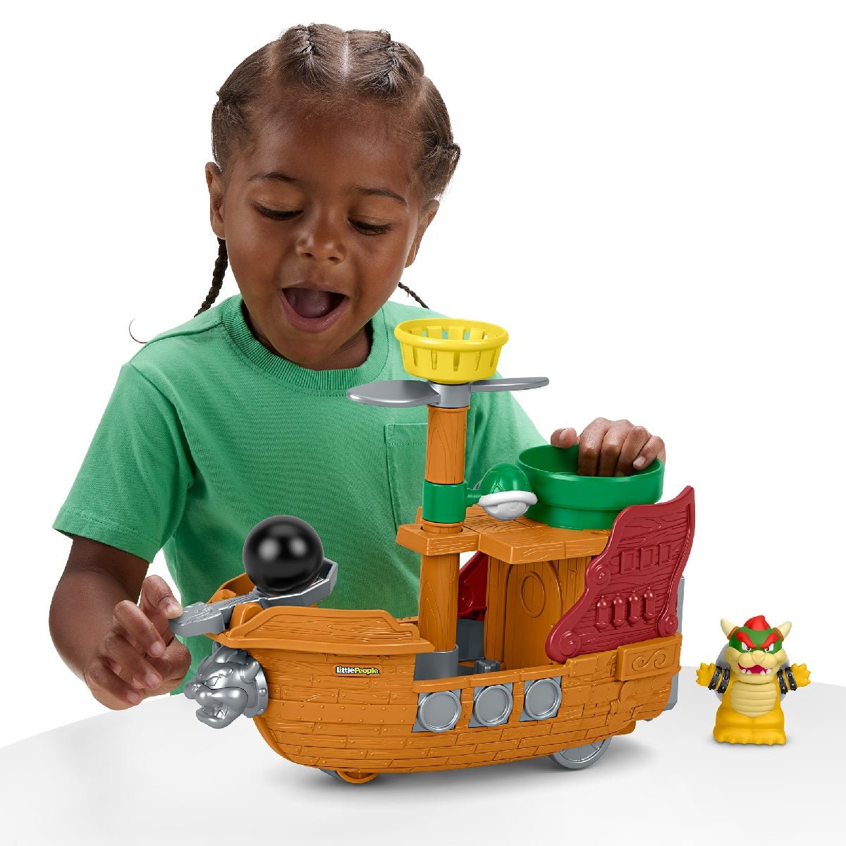 Fisher-Price Little People Super Mario Bowser's Airship & Figure Set - BABY TOYS - Beattys of Loughrea