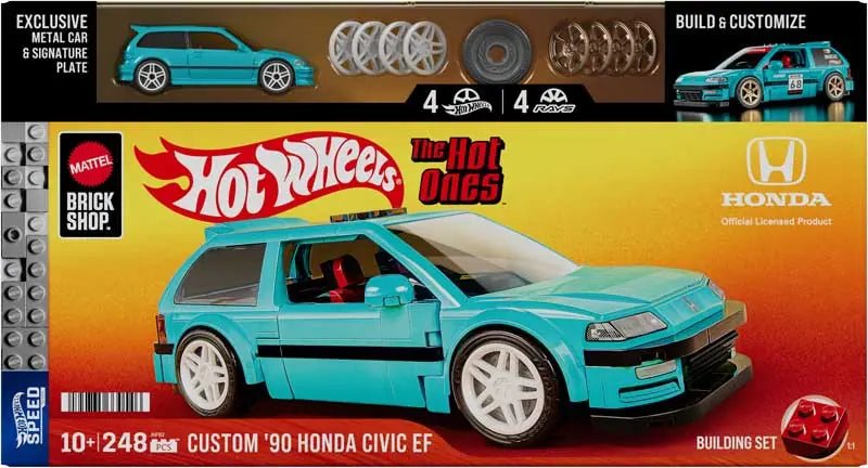 Mattel Brick Shop Hot Wheels Speed: Custom 90 Honda Civic EF - CONSTRUCTION - LEGO/KNEX ETC - Beattys of Loughrea