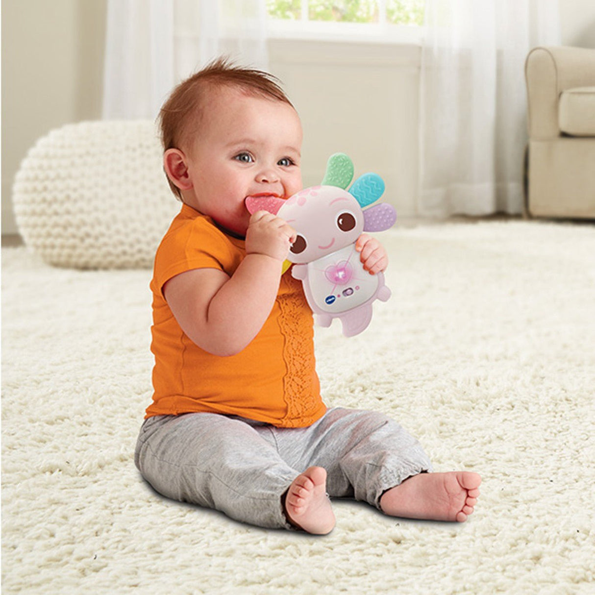 VTech Rainbow Colours Axolotl Teether Pink - VTECH/EDUCATIONAL - Beattys of Loughrea