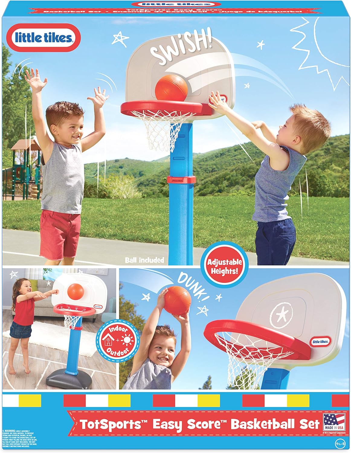 Little Tikes TotSports Easy Score Basketball Set - SWINGS/SLIDE OUTDOOR GAMES - Beattys of Loughrea