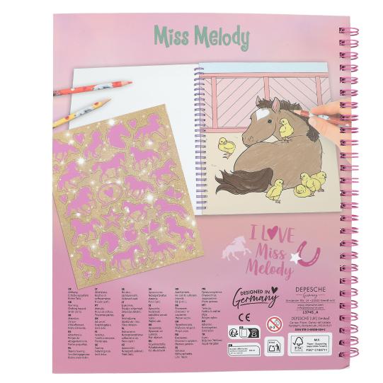 Miss Melody Colouring Book with Sequins - BOOKS - Beattys of Loughrea