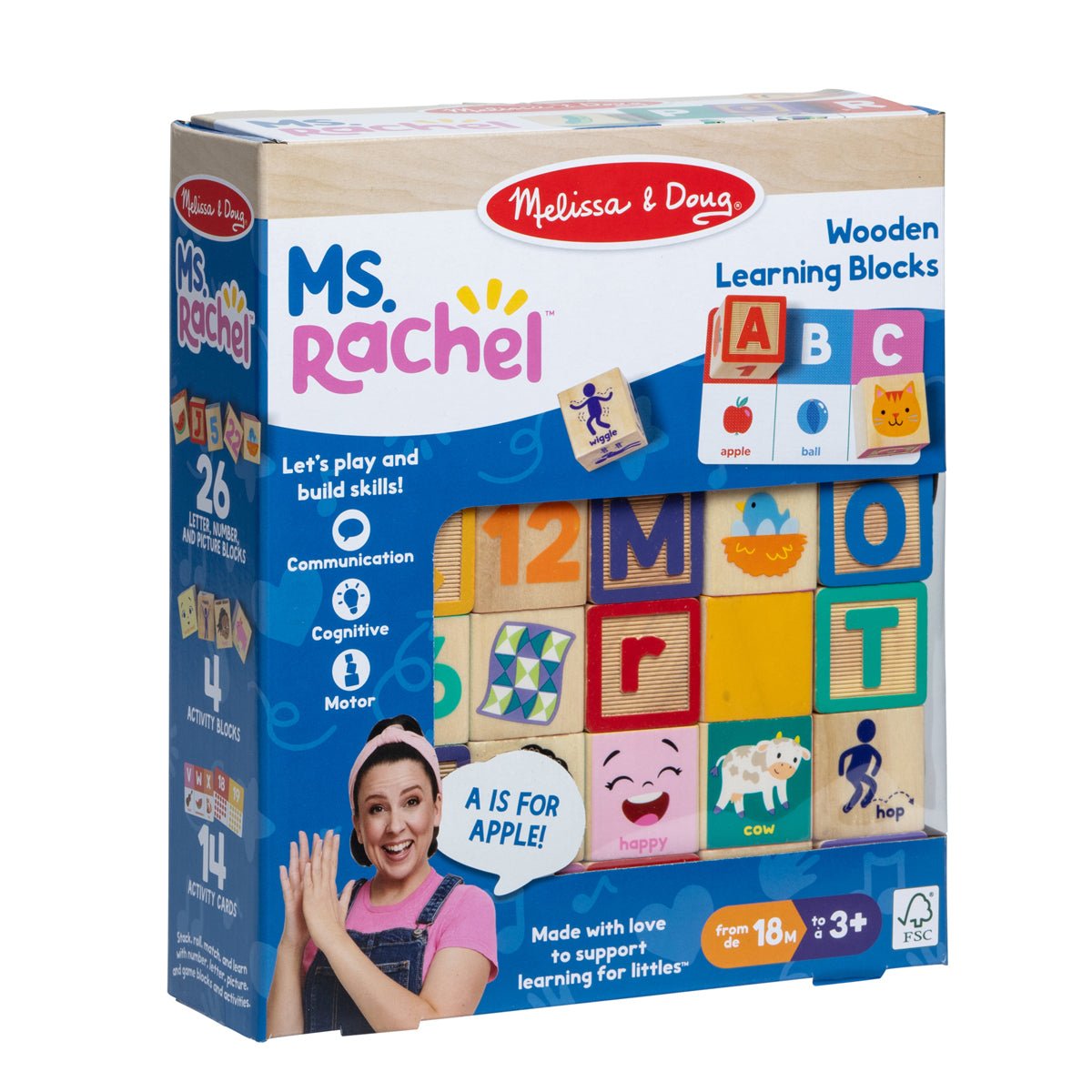 Ms Rachel Wooden Learning Blocks - BABY TOYS - Beattys of Loughrea