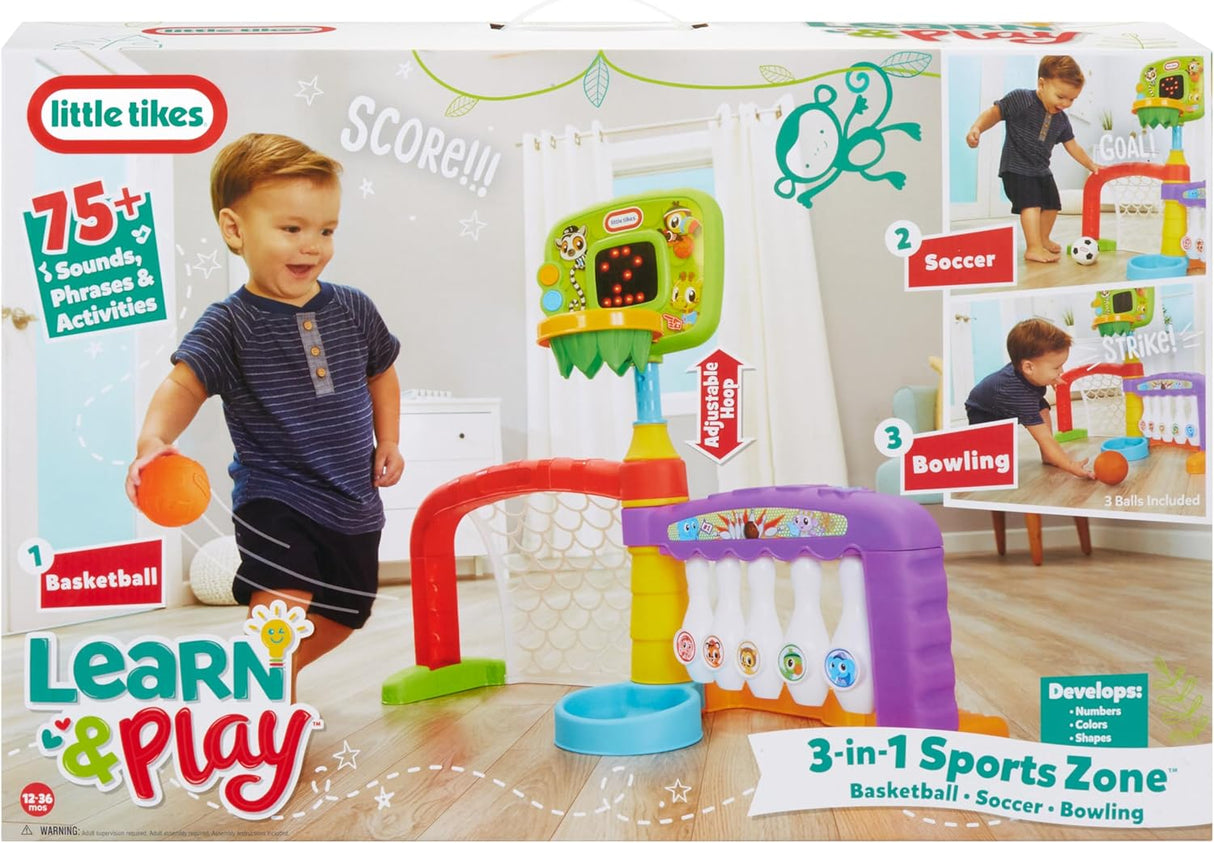 Little Tikes 3 - in - 1 Sports Zone - SWINGS/SLIDE OUTDOOR GAMES - Beattys of Loughrea