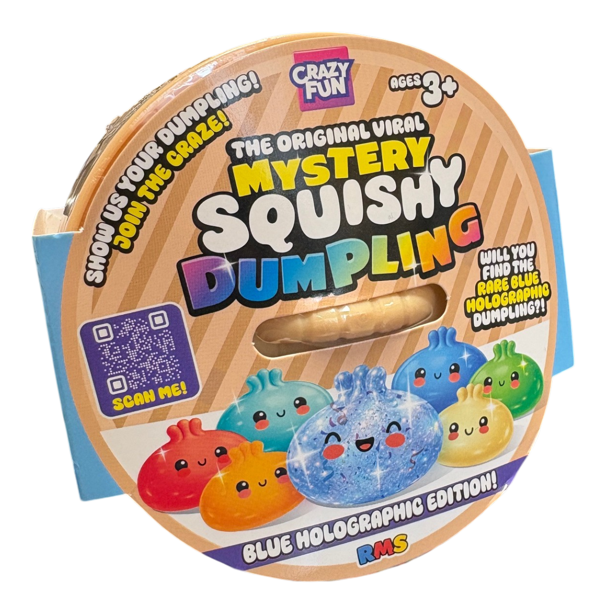 Crazy Fun Mystery Squishy Dumpling – Blue Holographic Edition