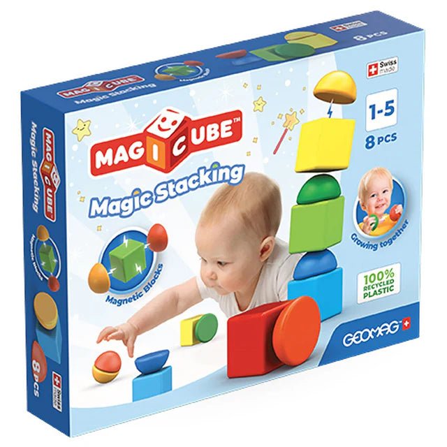 Geomag Magicube Stacking 8 piece set - CONSTRUCTION - LEGO/KNEX ETC - Beattys of Loughrea
