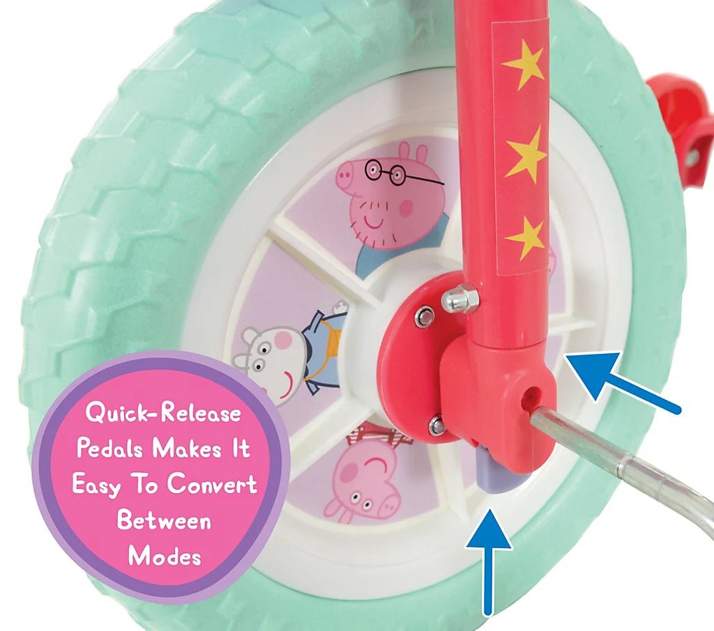 Peppa Pig My First 2 in 1 10″ Training Bike - BIKES - CHILDRENS - Beattys of Loughrea