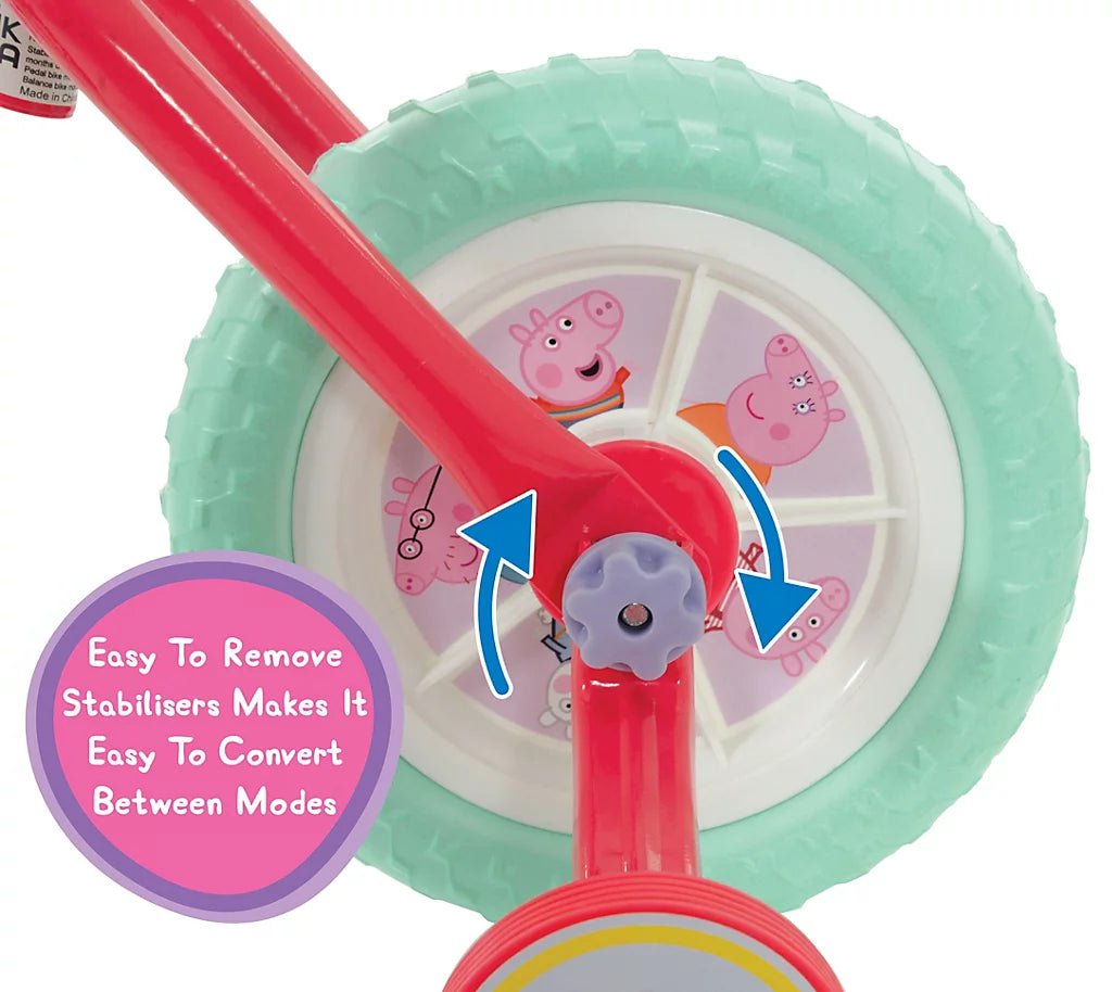 Peppa Pig My First 2 in 1 10″ Training Bike - BIKES - CHILDRENS - Beattys of Loughrea