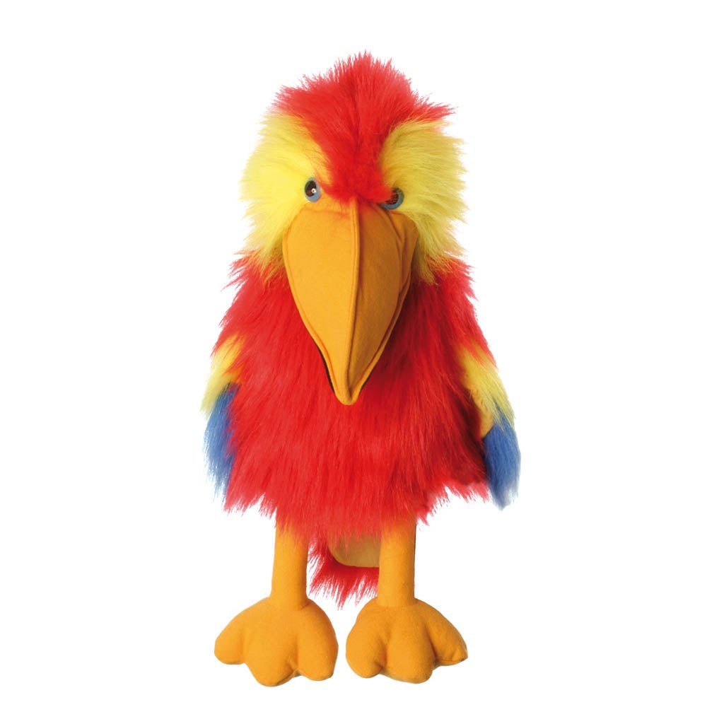 The Puppet Company Scarlet Macaw Large Bird Hand Puppet - SOFT TOYS - Beattys of Loughrea