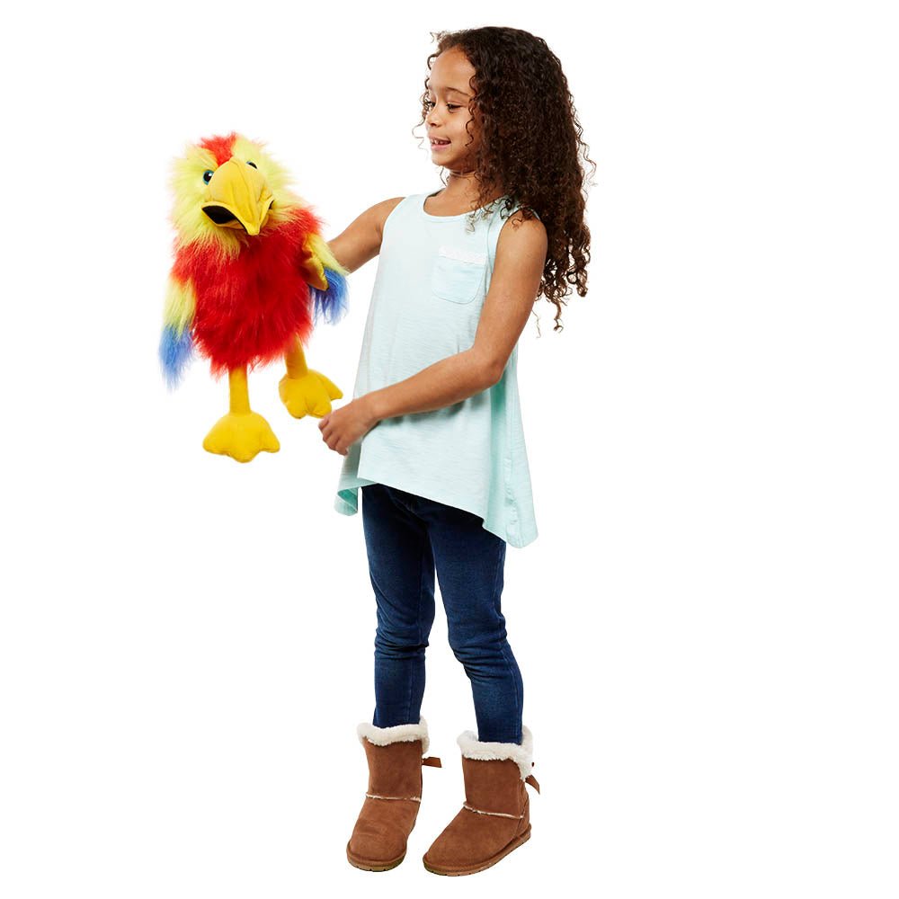 The Puppet Company Scarlet Macaw Large Bird Hand Puppet - SOFT TOYS - Beattys of Loughrea