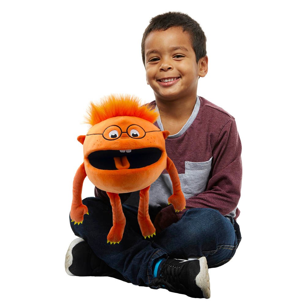 The Puppet Company Orange Baby Monster Hand Puppet - SOFT TOYS - Beattys of Loughrea