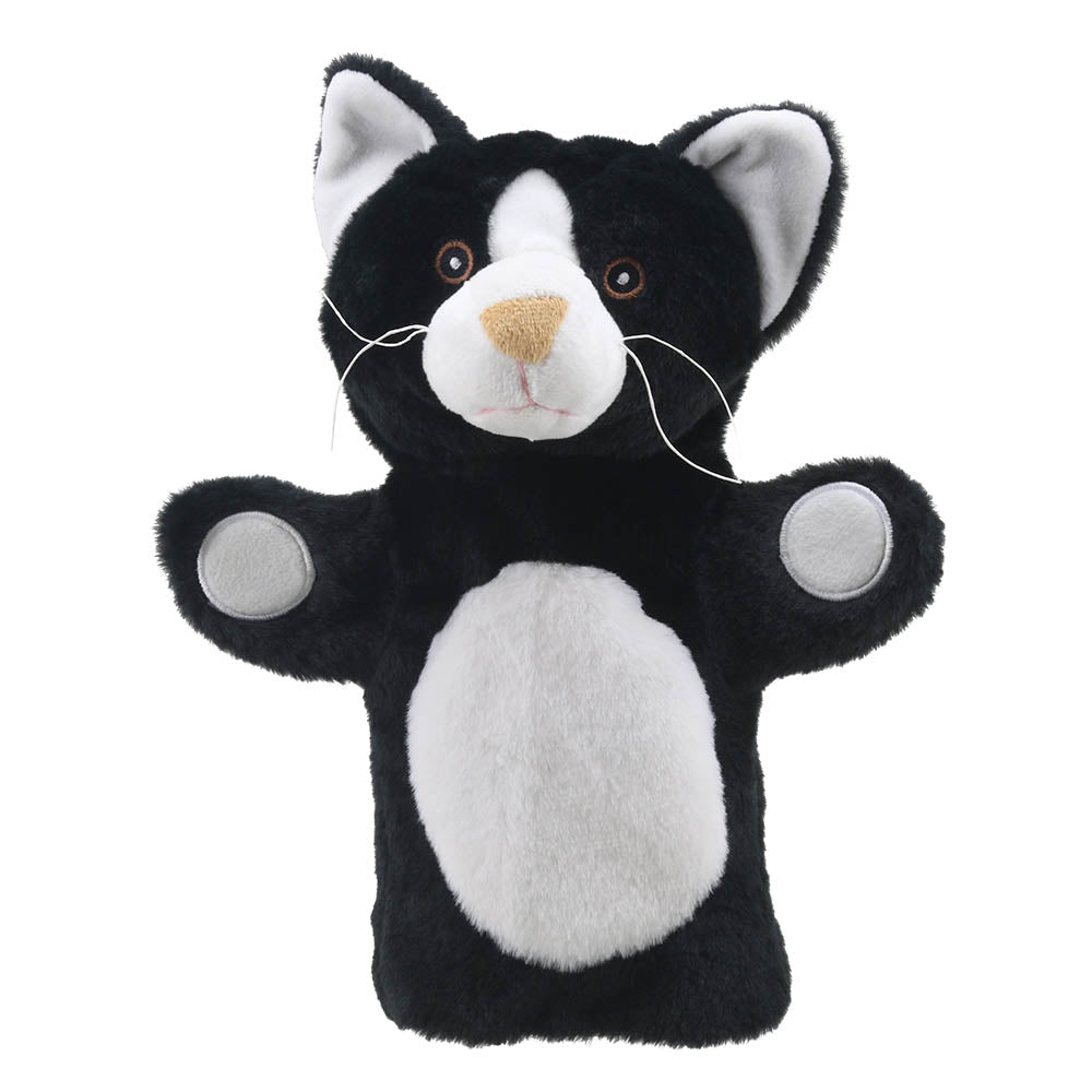 The Puppet Company Black And White Cat Eco Puppet Buddy - SOFT TOYS - Beattys of Loughrea
