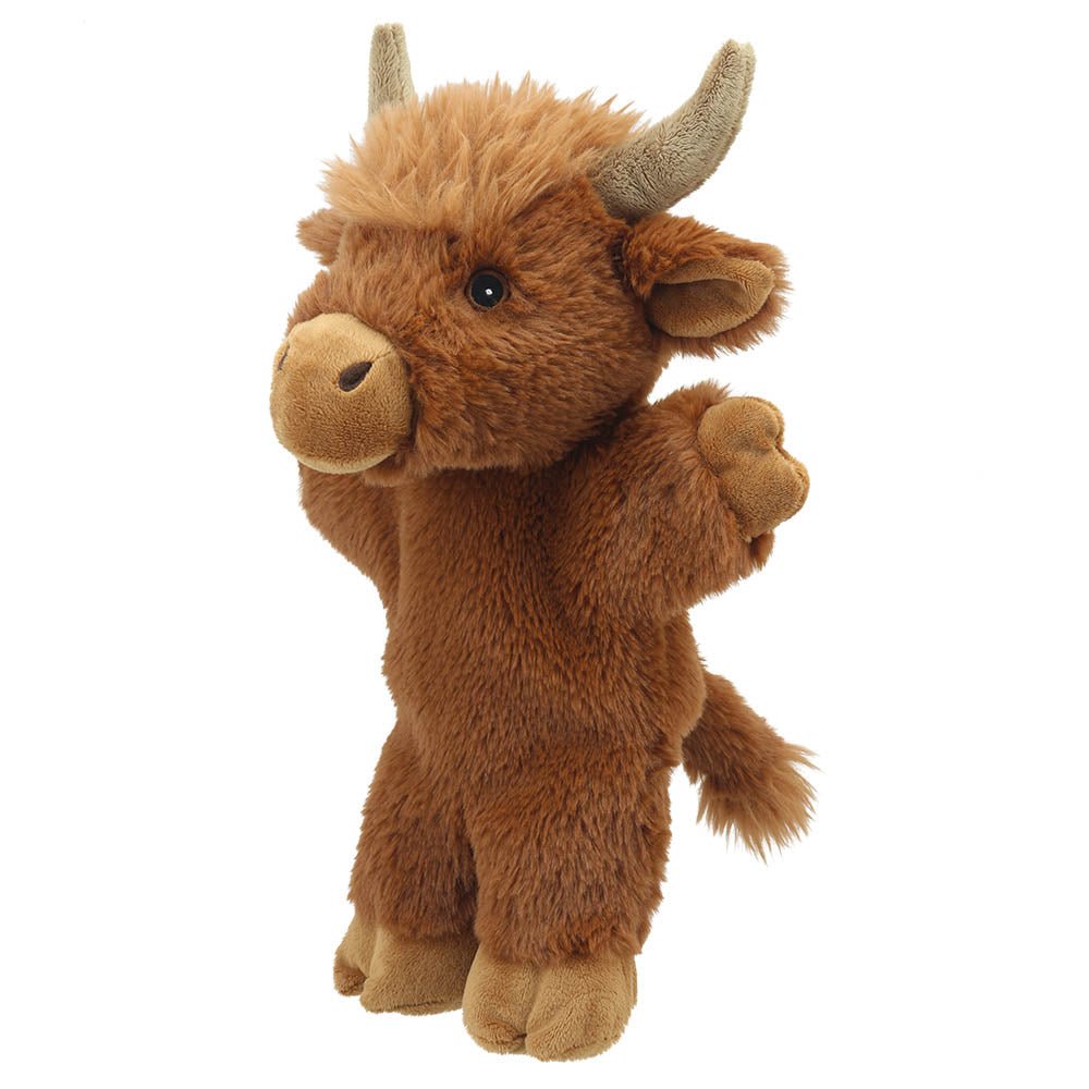 The Puppet Company Highland Cow Eco Walking Puppet - SOFT TOYS - Beattys of Loughrea