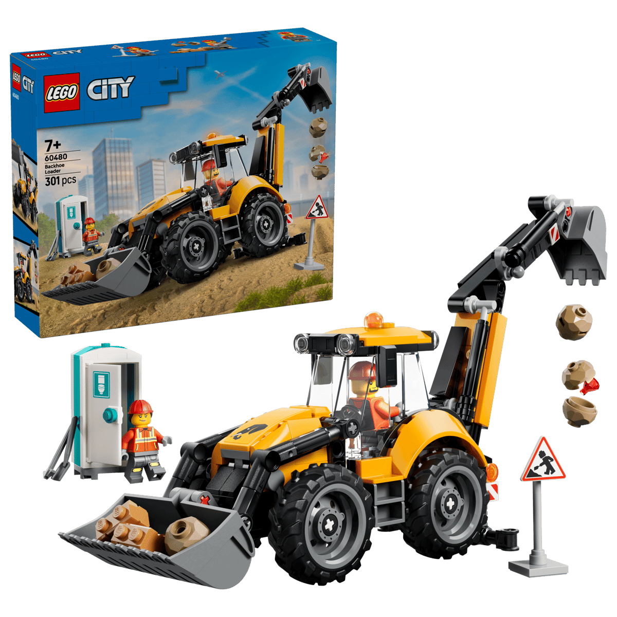 LEGO City Yellow Backhoe Loader 60480 - CONSTRUCTION - LEGO/KNEX ETC - Beattys of Loughrea