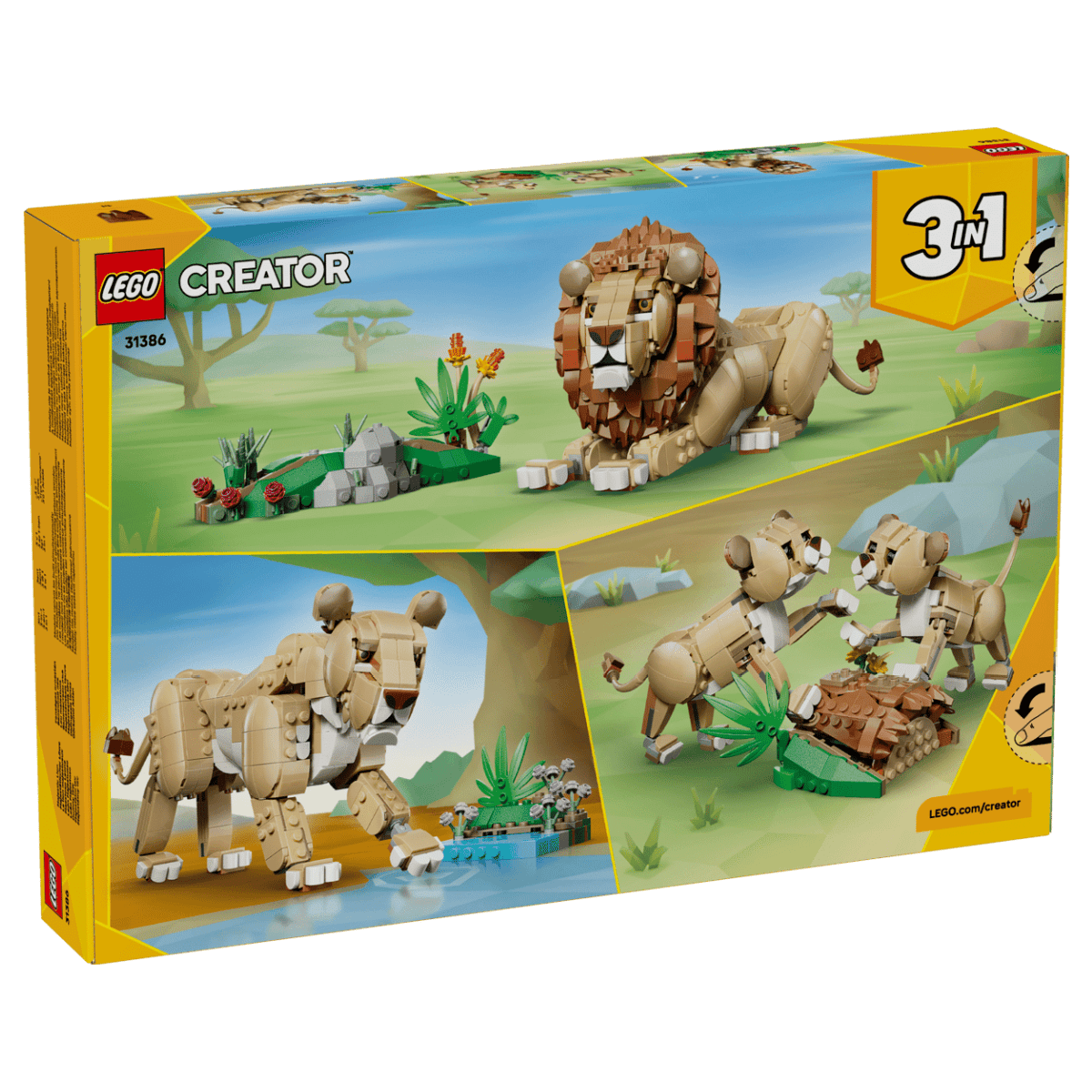 LEGO Creator 3 - in - 1 Wild Animals Majestic Lion 31386 - CONSTRUCTION - LEGO/KNEX ETC - Beattys of Loughrea