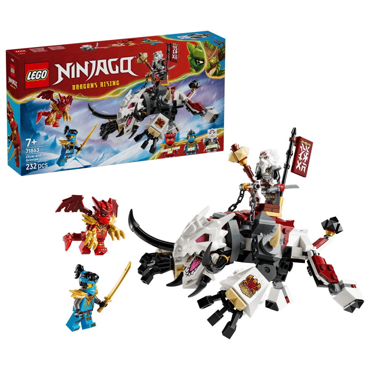 LEGO NINJAGO Zilvar And Grimtak The Dragon Beast 71863