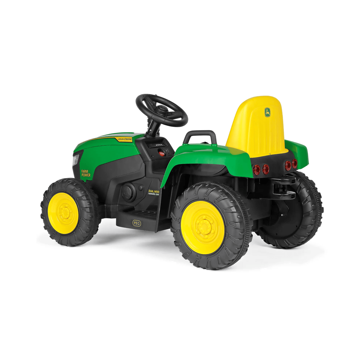 Peg Perego John Deere Farm Power 12V Electric Tractor With Trailer - BATTERY OPERATED RIDE ONS - Beattys of Loughrea