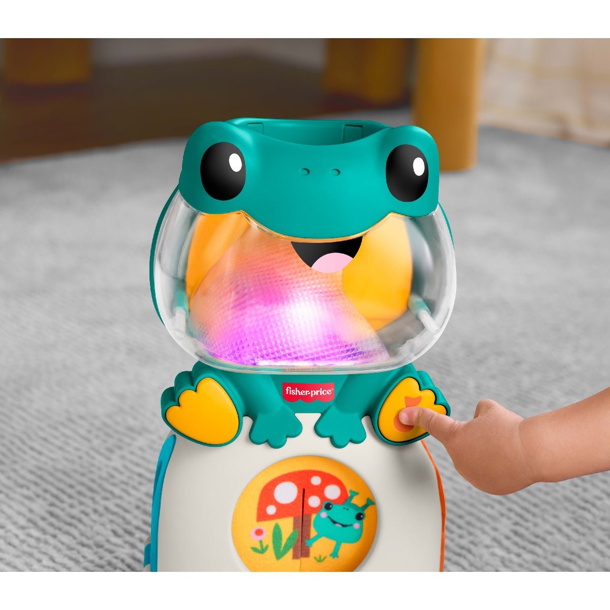 Fisher-Price Light-Up & Roll Frog - BABY TOYS - Beattys of Loughrea