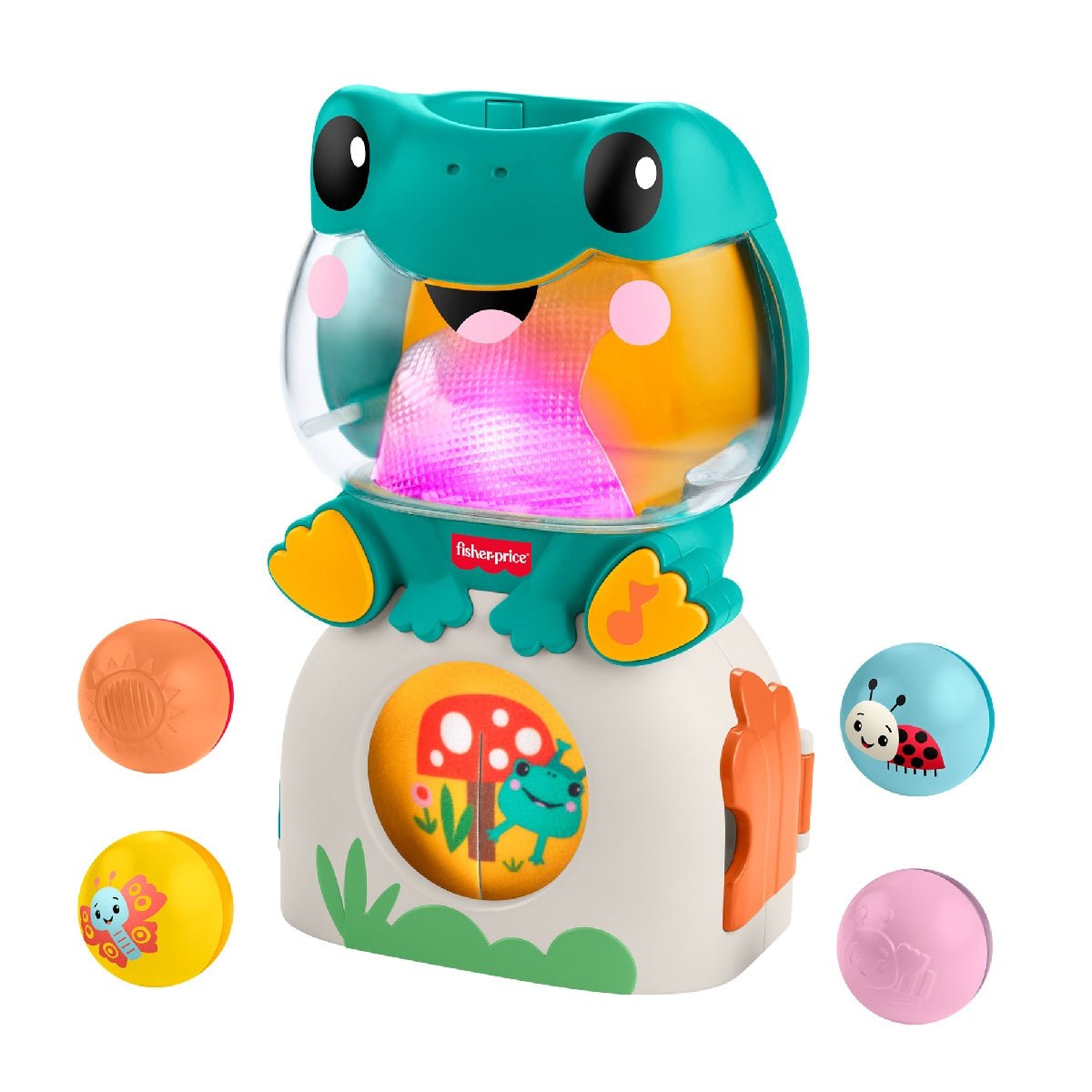 Fisher-Price Light-Up & Roll Frog - BABY TOYS - Beattys of Loughrea