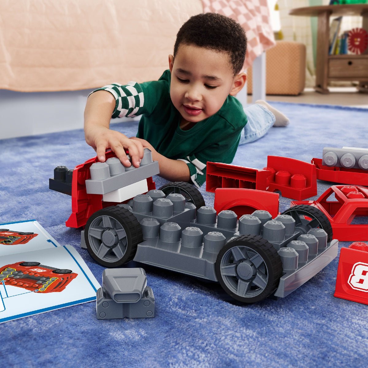 MEGA BLOKS Build & Go Race Car (26 Pieces) - CONSTRUCTION - LEGO/KNEX ETC - Beattys of Loughrea