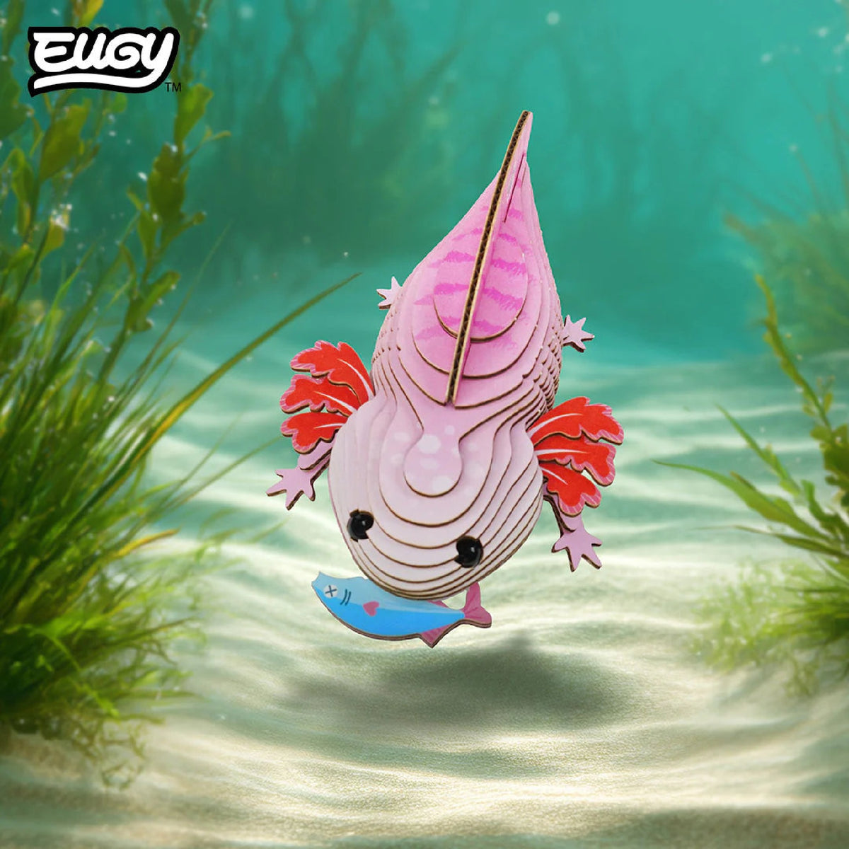 EUGY Axolotl 3D Cardboard Model Kit