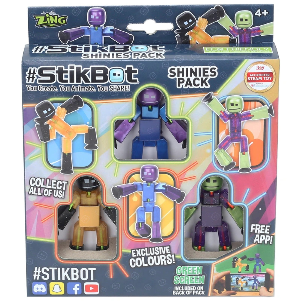 StikBot Shinies Poseable Figures 3 Pack