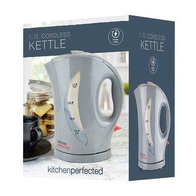 Kitchen Perfected 1.7L Kettle - Grey - KETTLES - Beattys of Loughrea