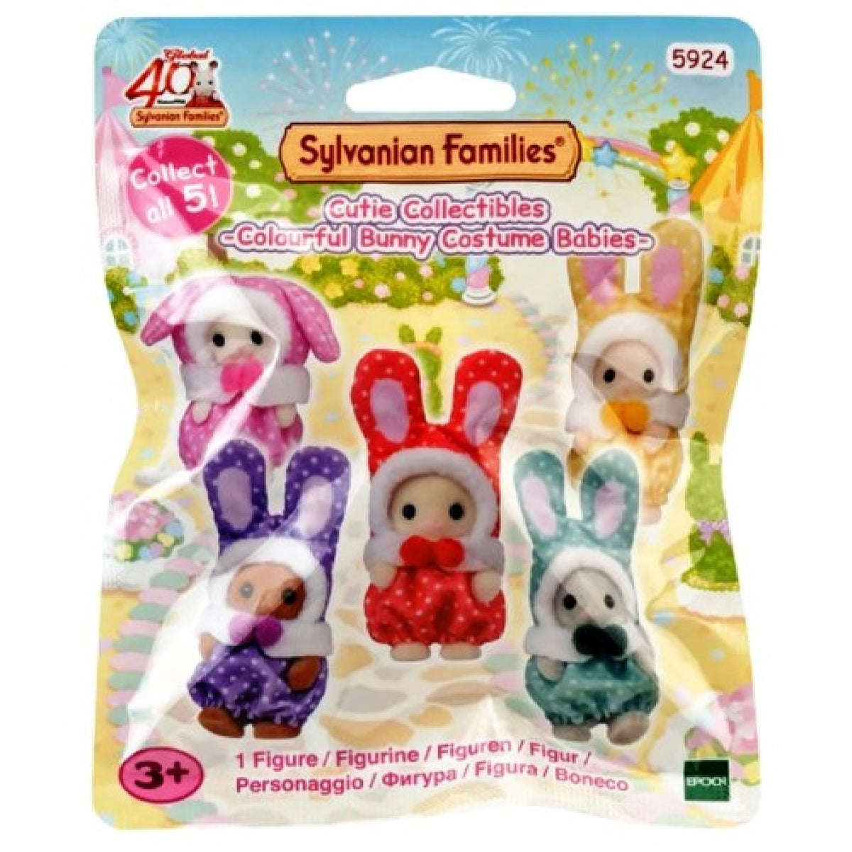 Sylvanian Families Cutie Collectibles Colourful Bunny Costume Babies - Assorted - One Supplied*
