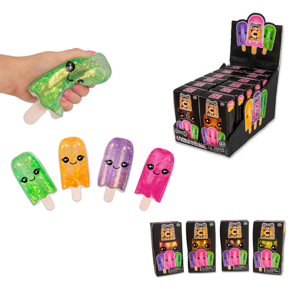 Scrunchems Sugar Ice Lollies Squishy Fidget Toy - Assorted - One Supplied*