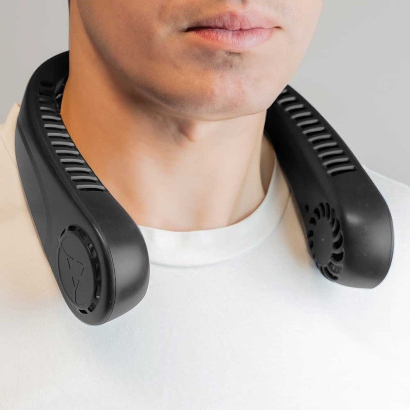 BeCool Rechargeable Bladeless Neck Fan Black - COOLING FANS - Beattys of Loughrea