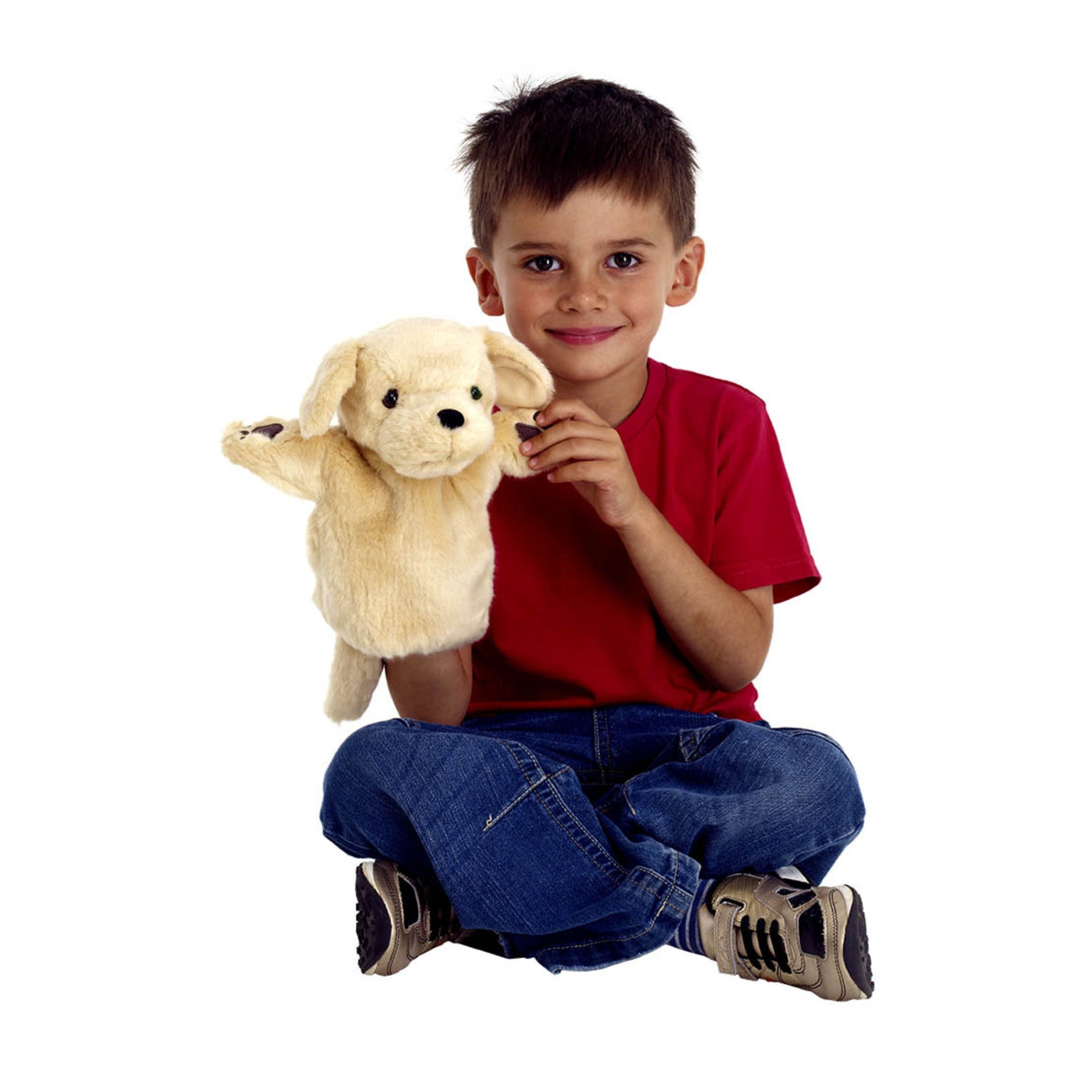 The Puppet Company Labrador Yellow CarPets - SOFT TOYS - Beattys of Loughrea