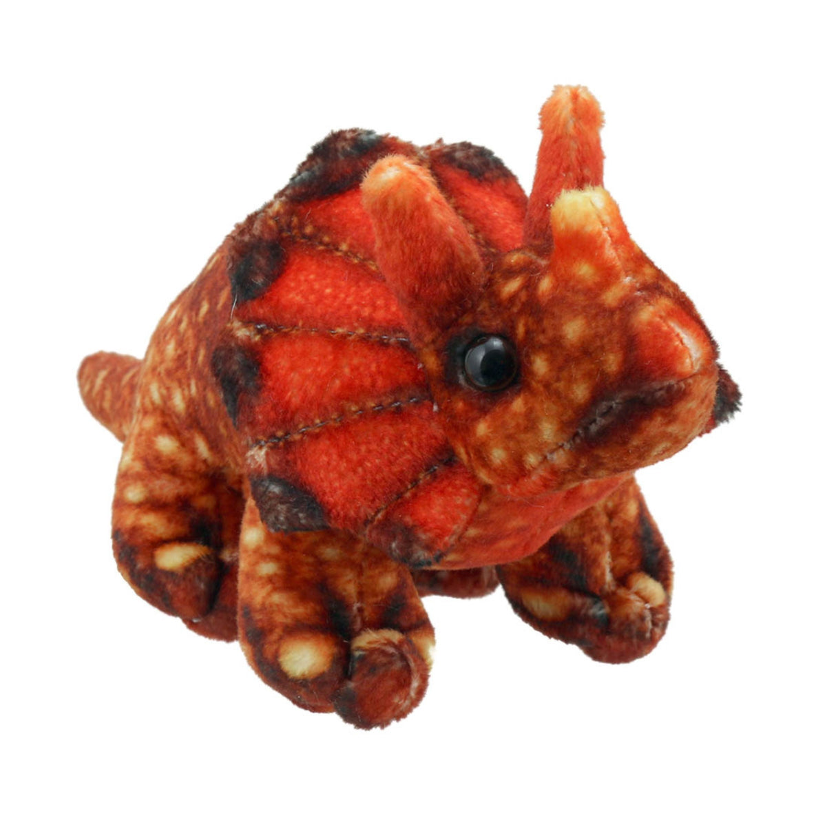 The Puppet Company Triceratops (Orange) Finger Puppets - SOFT TOYS - Beattys of Loughrea