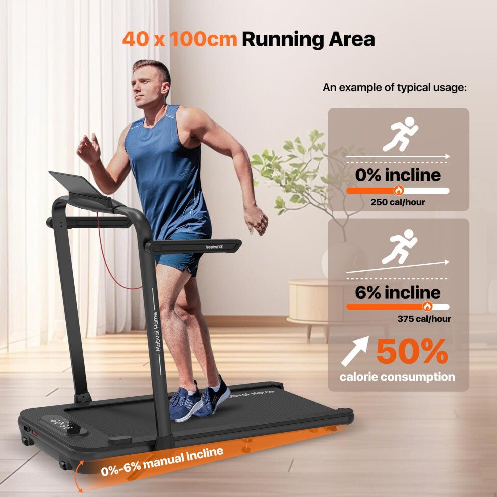 MOBVOI Home Treadmill SE Incline Folding Walking Pad Treadmill – Black - EXERCISE BIKE, TREADMILL, FITNESS - Beattys of Loughrea