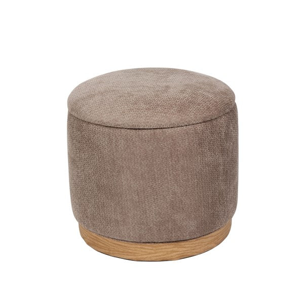 Pouffe Style Storage Ottoman with Tray Top 45x41cm