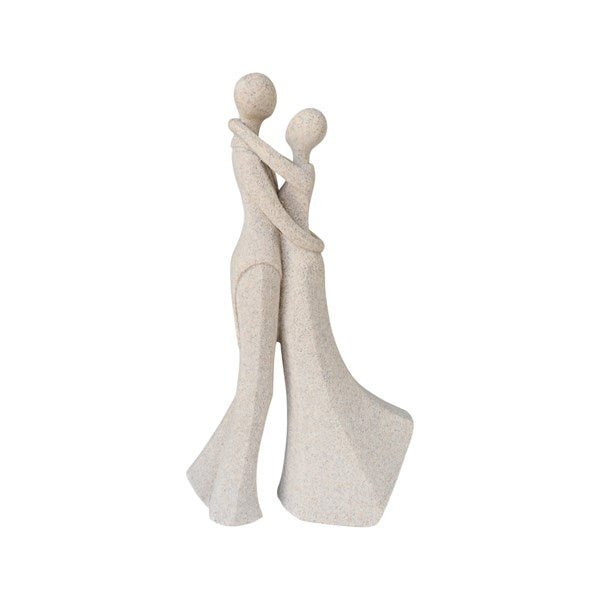 Embracing Couple Resin Sculpture 13x24cm - ORNAMENTS - Beattys of Loughrea