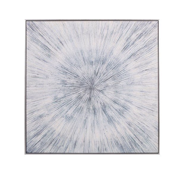Blue Glitter Abstract Canvas 76x76cm - PICTURES, PAINTINGS - Beattys of Loughrea