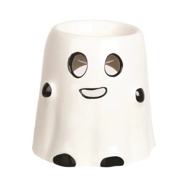 White Ghost Wax Melt Burner 9cm - POT POURRI/AROMATHERAPY/OILS/DIFFUSER - Beattys of Loughrea