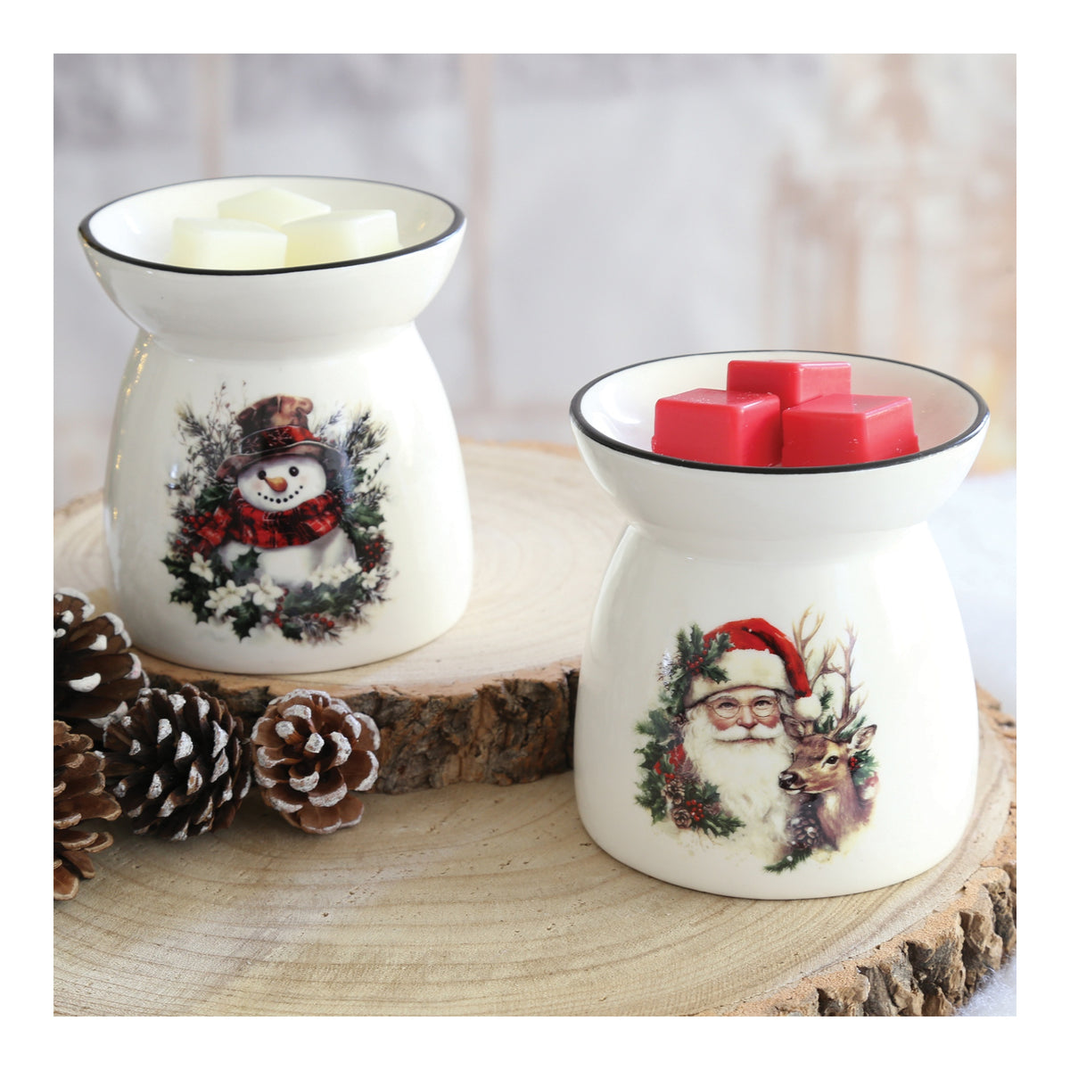 Santa Wax Melt Burner 11cm - POT POURRI/AROMATHERAPY/OILS/DIFFUSER - Beattys of Loughrea