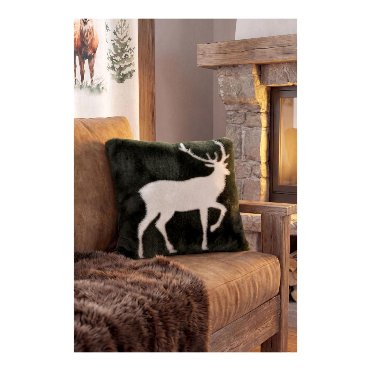 STOF Brame Cushion, Green, 45x45cm - CUSHIONS/COVERS - Beattys of Loughrea