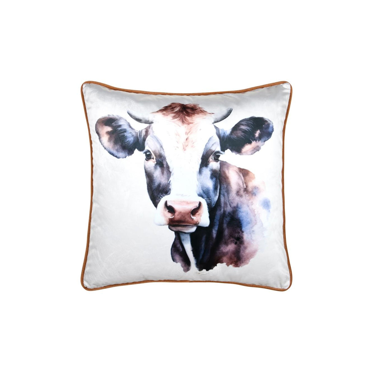 STOF Fernande Cow-Print Cushion, Brown, 50x50cm