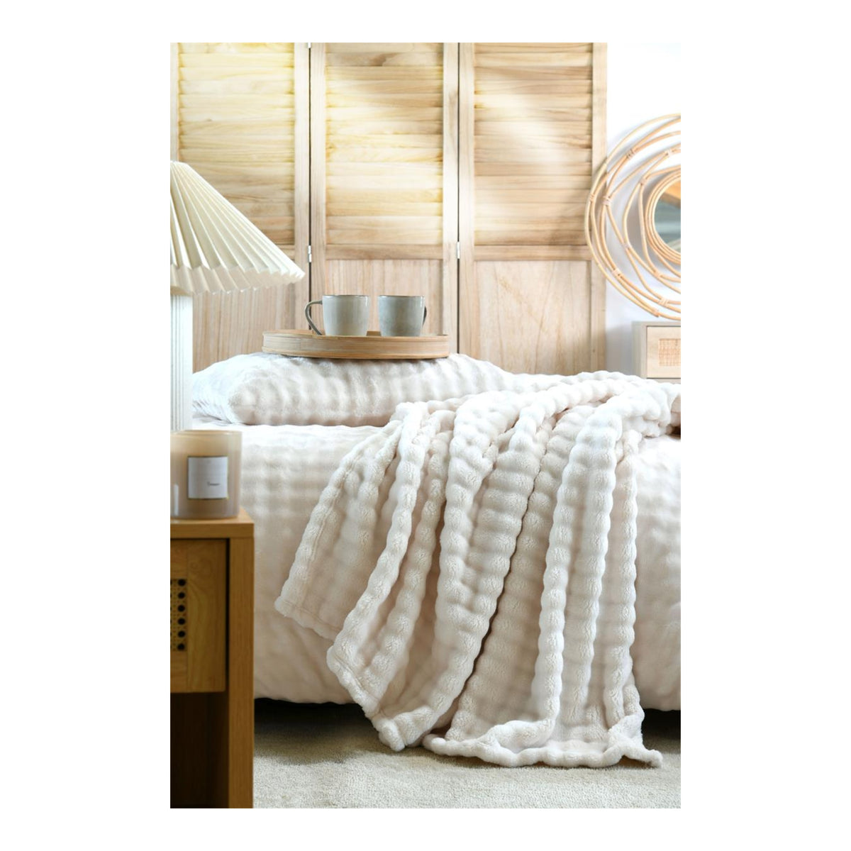 STOF Warmy Faux Fur Throw, 180x220cm - CUSHIONS/COVERS - Beattys of Loughrea