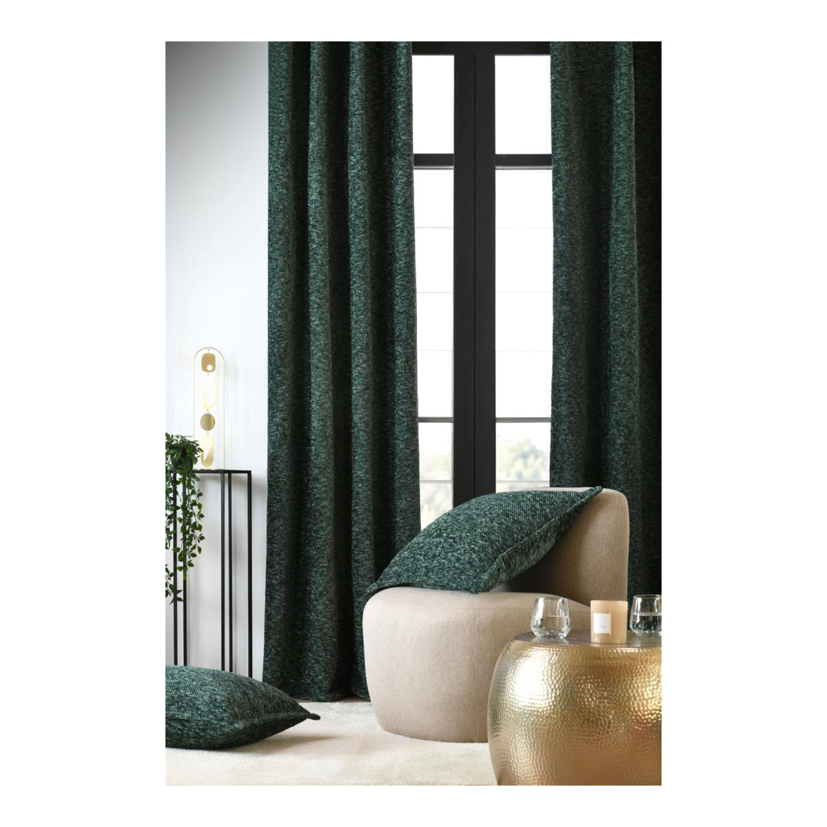 STOF Dublin Chenille Jacquard Cushion, Khaki, 45x70cm - CUSHIONS/COVERS - Beattys of Loughrea