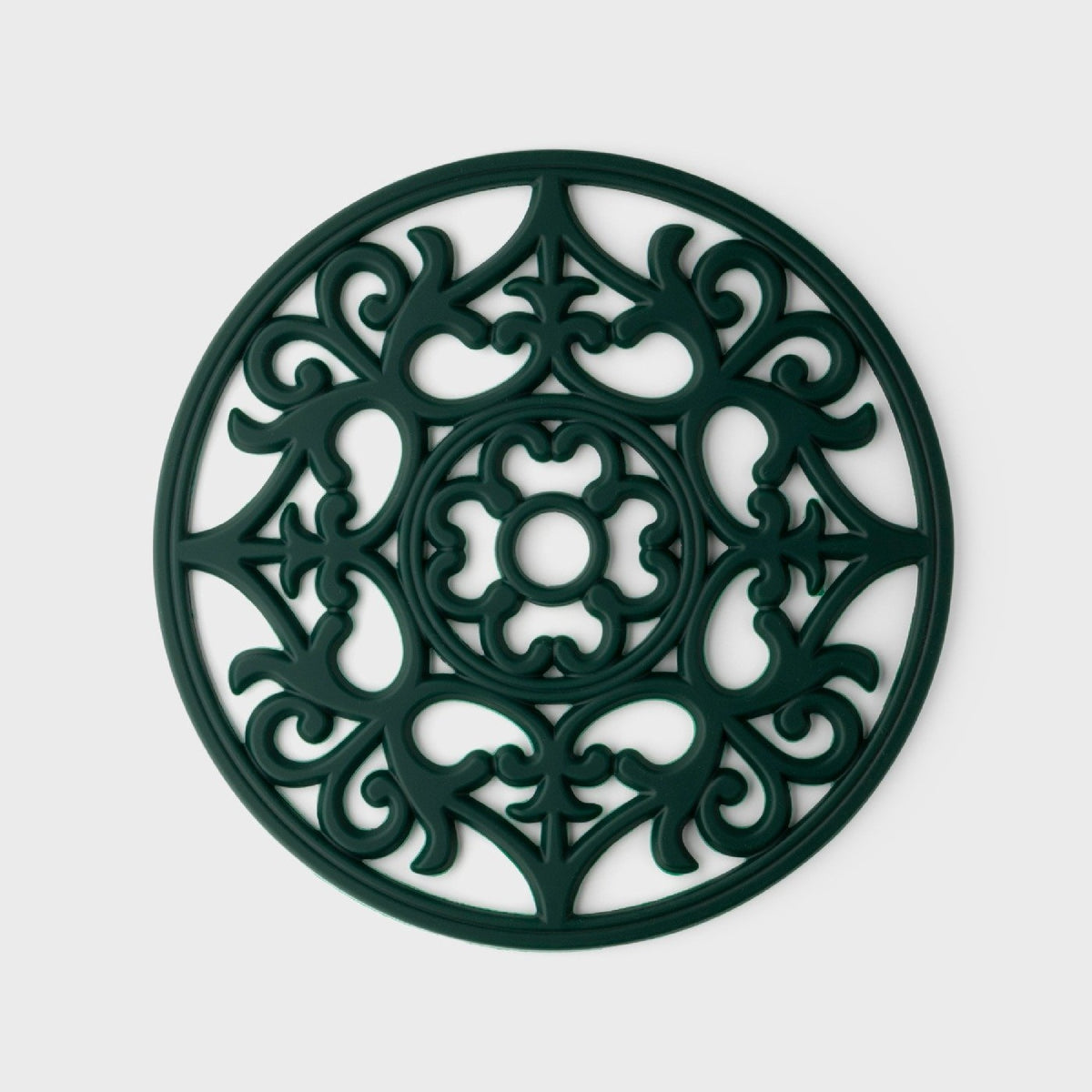 Taylor's Eye Witness Vintage Round Silicone Trivet & Placemat, British Racing Green, 19.5cm