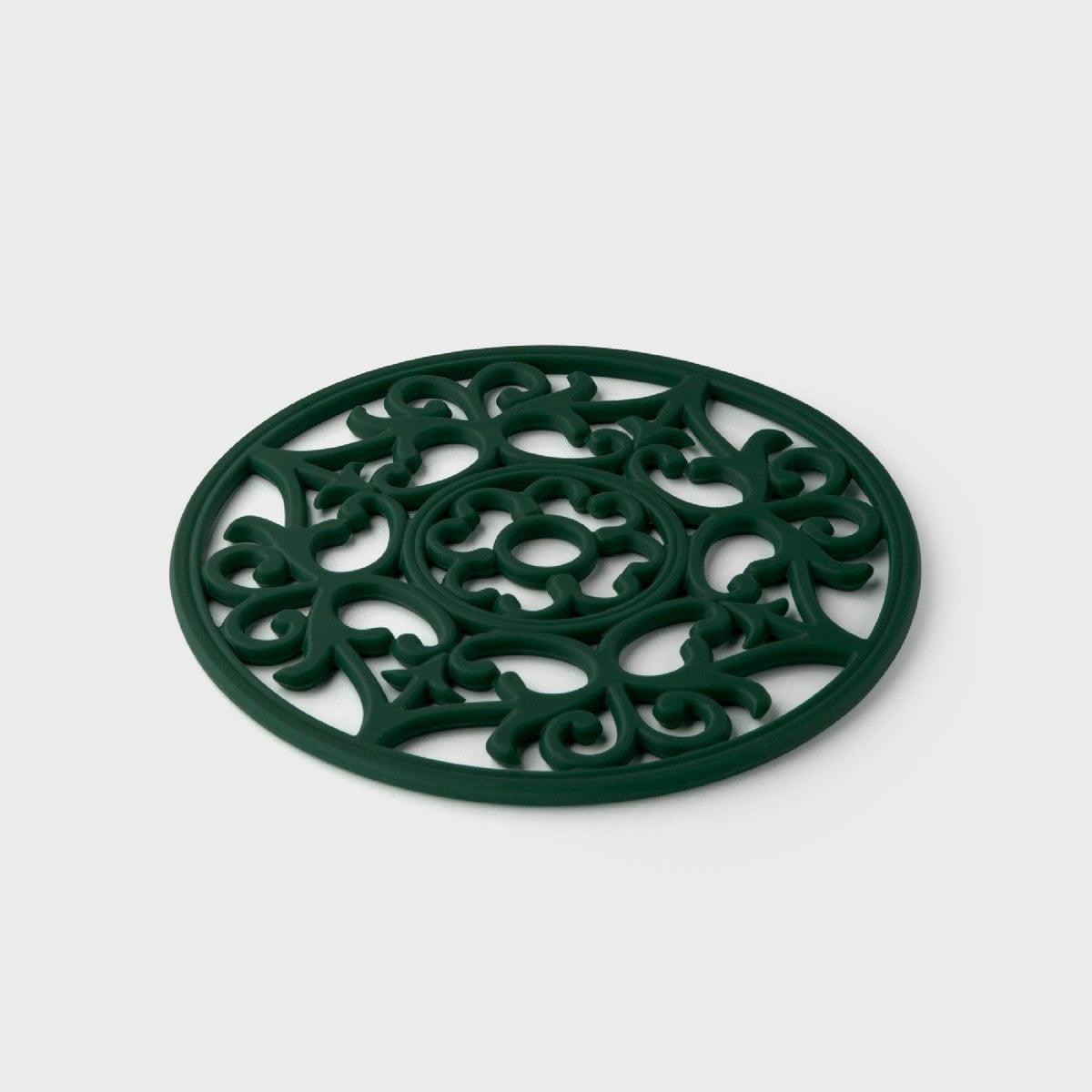Taylor's Eye Witness Vintage Round Silicone Trivet & Placemat, British Racing Green, 19.5cm