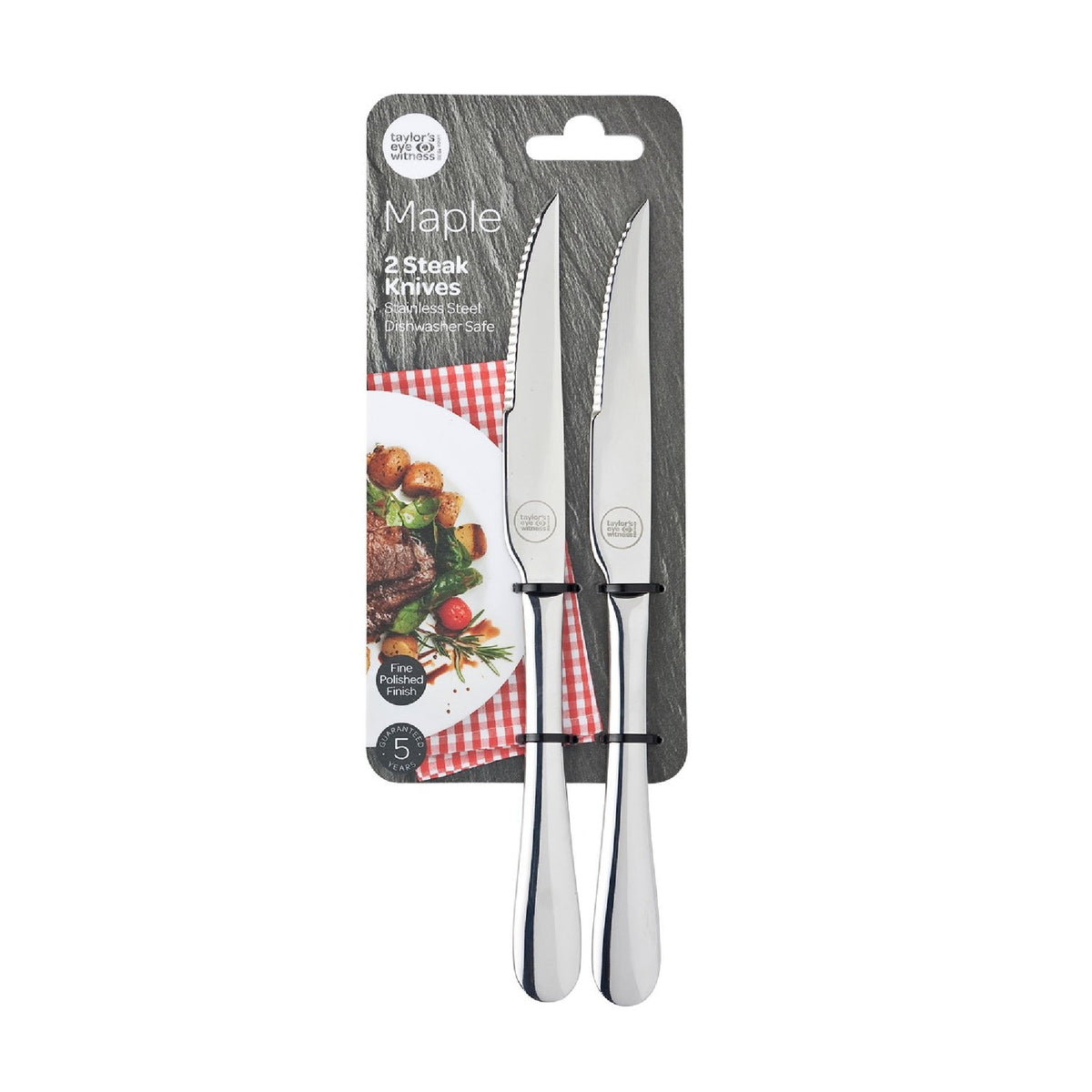 Taylor's Eye Witness Maple Set of 2 Steak Knives