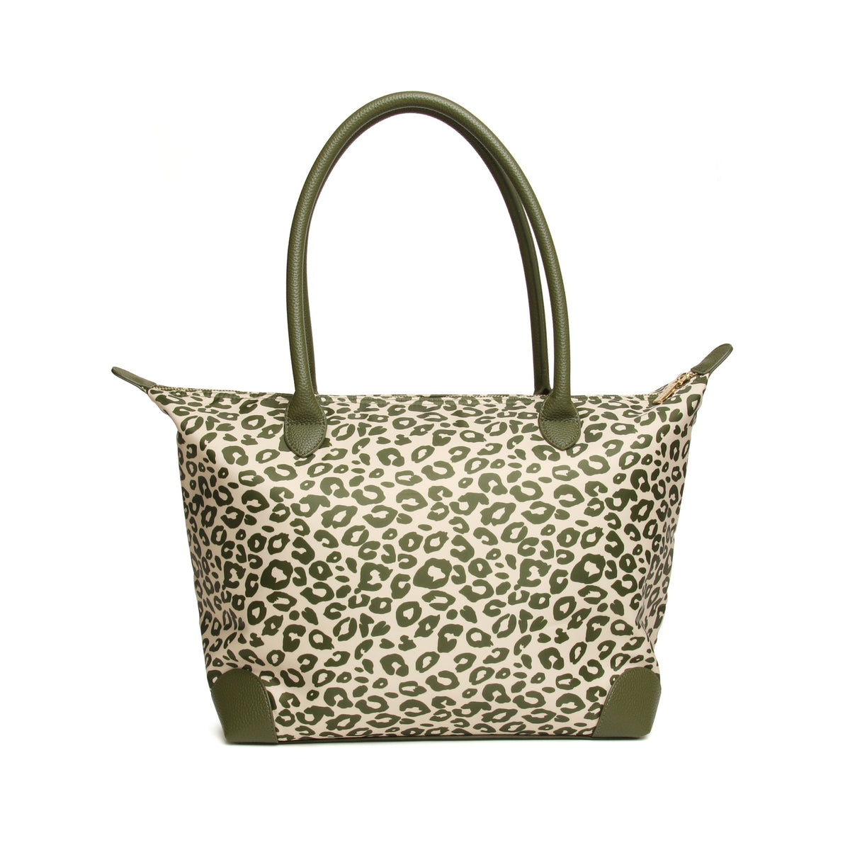 Alice Wheeler Olive Leopard - Shoreditch Large Tote Bag