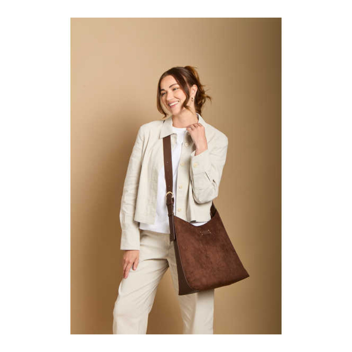 Alice Wheeler Chocolate - Kensington Hobo - HANDBAGS, MANBAGS, SHOPPING BAGS - Beattys of Loughrea