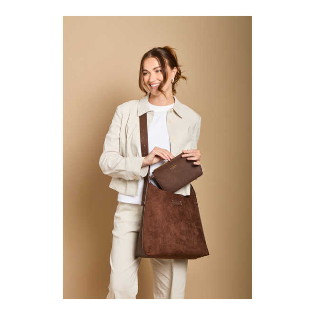 Alice Wheeler Chocolate - Kensington Hobo - HANDBAGS, MANBAGS, SHOPPING BAGS - Beattys of Loughrea